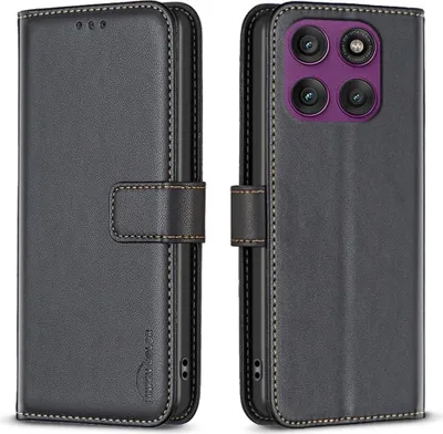 Produktbild von Motorola Edge 60 Pro Hülle - BINFEN Klapphülle - Schwarz