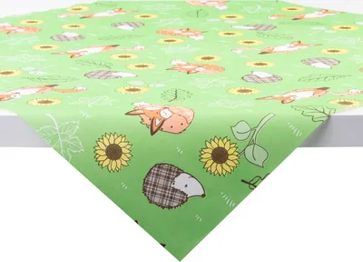 Produktbild von Sovie HOME Tischdecke Florian in Grün aus Linclass® Airlaid 80 x 80 cm, 1 Stück - Waldtiere
