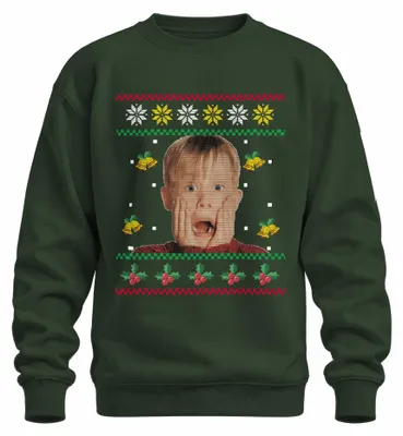 Productafbeelding van Kevin Allein Thuis Kersttrui, "Home Alone" kersttrui, flessen groen, maat M