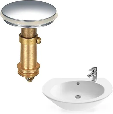 Immagine prodotto di Tappo di scarico in acciaio inossidabile cromato con stampa, 38 mm, per bagno e cucina