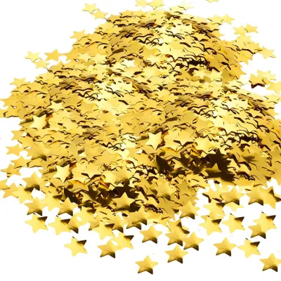 Sternkonfetti gold, Glitzerkonfetti für Party, Geburtstag, Hochzeit