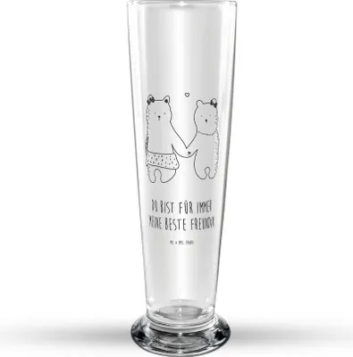 Produktbild von Mr. & Mrs. Panda Bierglas Bär Freundin - Transparent - Geschenk, Bier Glas, Glasbierglas, Beste Freund Liebe Liebesbeweis Verliebt Kumpel Kumpeliene, Bierbecher