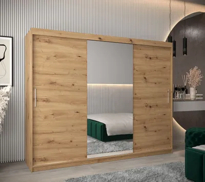 Obrázok produktu pre Skriňa s posuvnými dverami v šírke 250 cm TIMEA 1 - dub artisan