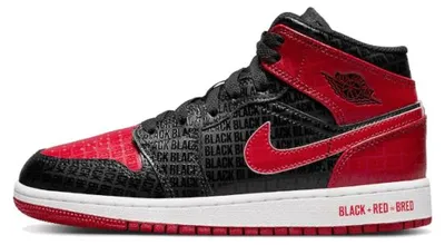 Image de Jordan 1 Mid Bred Text (taille enfant) - Pointure européenne 39