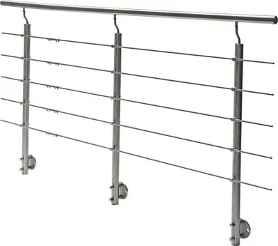 Produktbild von Pertura Geländer-Komplettset Hestia Edelstahl mit Rundstäben für Seitenmontage B: 1.50 m