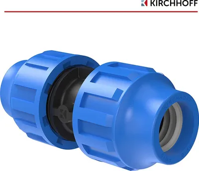Produktbild von KIRCHHOFF Verbindungsstück, Kunststoff 32 x 32 mm, für HDPE Rohr, Gartenbewässerung, DVGW ,  EU, verschiedene Größen