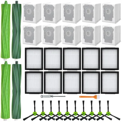 Ersatzset für iRobot Roomba – 4 Gummibürsten, 10 Filter, 10 Beutel