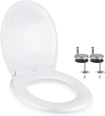 Immagine prodotto di Coperchio ovale bianco Sedile WC estraibile con chiusura rapida e morbida