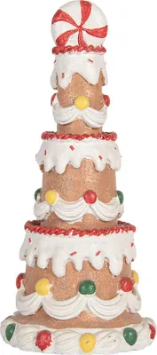 Image de Clayre & Eef Décoration Gâteau Ø 10x22 cm Marron Plastique