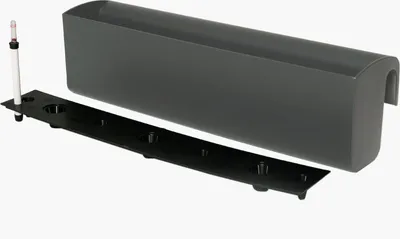 Produktbild von VIVANNO Balkonkasten Kunststoff BALKONA CLASSICO Kasten, Anthrazit matt - 80x20x22 cm