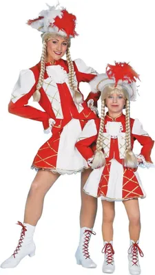 Produktbild von Tanzmariechen-Mädchen-Kostüm Rot 116