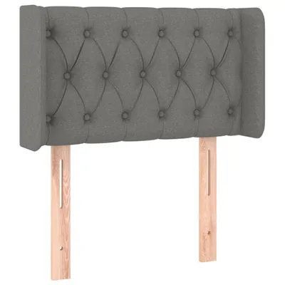 Produktbild von vidaXL Kopfteil mit Ohren Dunkelgrau 83x16x78/88 cm Stoff