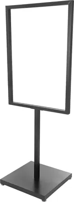 Produktbild von Werbe-Display aus Eisen - Plakatständer - 65 × 90 × 167 cm - Innen & Außen - Freistehend - Schwarz