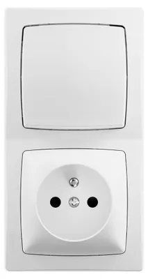 Image de Interrupteur va et vient+prise verticale saillie asl blanc LEGRAND