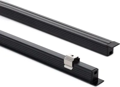 Produktbild von Aluminiumprofil Einbau 2m für LED Streifen bis 6mm Schwarz 2 m Transparente