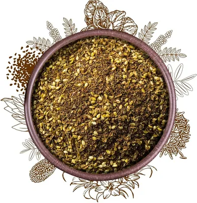 Produktbild von Sunnah Shop® Zatar Gewürzmischung aus Palästina 100g - Thymian Gewürz | Frische Ernte | Einzigartiger Geschmack | 100% Natürlich - OHNE Zusatzstoffe