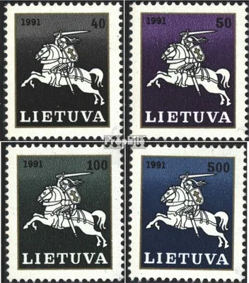 Produktbild von Briefmarken Litauen 1991 Mi 491-494 (kompl.Ausg.) gestempelt Reiter