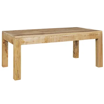 Produktbild von Couchtisch 110 x 60 x 47 cm Massiv-Holz Mango Natur, Landhaus-Stil Wohnzimmertisch Rustikal Kaffeetisch, Massivholztisch Wohnzimmer
