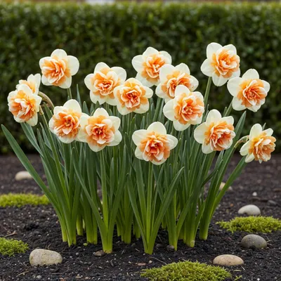 Imagen del producto de Bulbos de flores exóticas: Narciso Narcis Replete - Blanco/Naranja (10 unidades), diámetro 10-12 cm