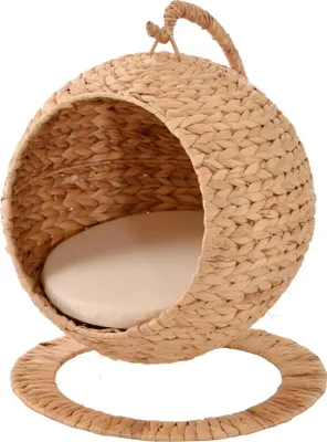 Produktbild von Rohrschneider runder Hängesessel für Katzen | Katzen Hängematte als Katzenbett | besonderes Katzenbett hoch | Katzenkorb modern| It-Piece Cat | Katzensofa hängend | stylische Katzenhöhle | Katzennest