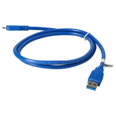Produktbild von vhbw Kabel USB-A auf Micro USB 3.0 für diverse Geräte wie Smartphone, Tablet, Festplatte - Daten- & Ladekabel, 100 cm Blau