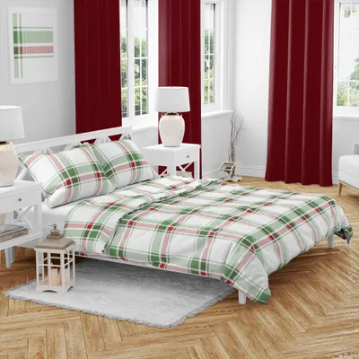 Obrázok produktu pre Vianočná bavlnená posteľná bielizeň Karolína 140x200, 70x90 cm
