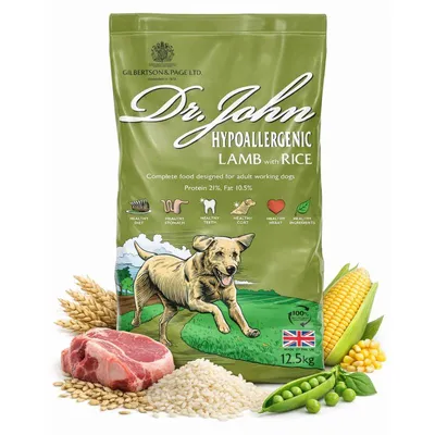 Produktbild von Hypoallergenes Hundefutter Lamm mit Reis 12,5 kg Trockenfutter für sensible Hunde – Dr John