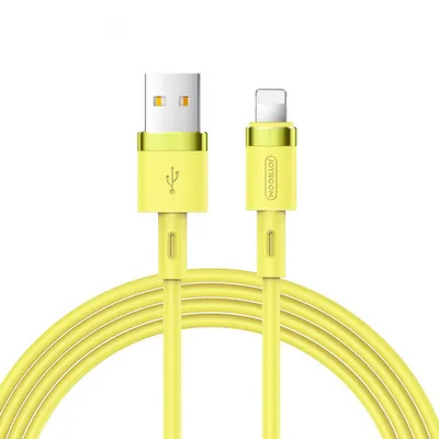 Produktbild von Joyroom USB Lade-/Datenkabel 2.4A USB Lightning für iPhone/iPad/Airpods 1,2 m gelb (S-1224N2)