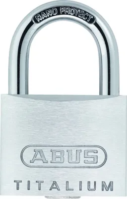 Produktbild von ABUS 64TI/50 B/DFNLI, Herkömmliches Vorhängeschloss, Tastensperre, Unterschiedliche Schließung, Aluminium, Gehärteter Stahl, 5 cm