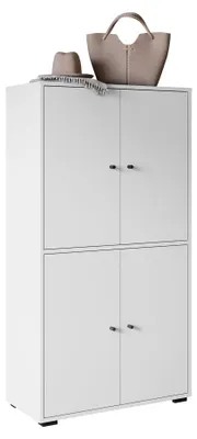 Produktbild von MIRJAN24 Schuhschrank Dino 020, Stilvoll Schuhregal, Modern Schuhständer, Flur Regal (Farbe: Weiß)