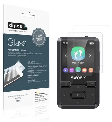 Produktbild von 2x Schutzfolie für SWOFY M10 matt - Anti-Shock 9H Folie dipos Glass Kunststoffglas