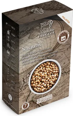 Produktbild von Peugeot Sarawak weißer Pfeffer Gewürz Für Peugeot Pfeffermahlwerk 4 x 20 g Beutel 42424