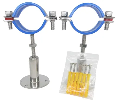 Imagen del producto de Solidchoice - Abrazadera ajustable de acero inoxidable para tubos de 60 mm a 65 mm, juego de 2 unidades