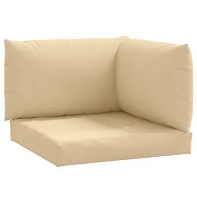 Imagen del producto de Cojines para sofá de palets 3 uds tela beige melange