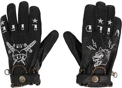 Produktbild von By City Tattoo Ii Lederhandschuhe Schwarz 2XL Schwarz 2XL
