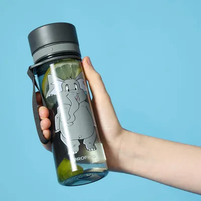 Zdjęcie produktu dla PROFINO | Butelka do picia, INFUZE, szara, 350 ml