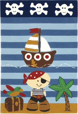 Produktbild von Wissenbach Kinderteppich Teppich Lifestyle Kids 2480 - 100 x 160 cm Pirat