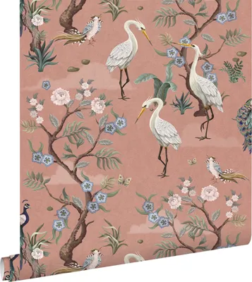 Zdjęcie produktu dla ESTAhome Tapeta żurawi starego różu 50 x 900 cm