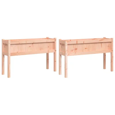 Produktbild von vidaXL Pflanzkübel 2 Stk. mit Beinen Massivholz Douglasie