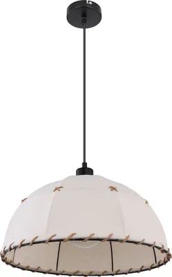 Produktbild von Hängeleuchte, Hanfseil, Dekornähte, beige, schwarz, H 120 cm