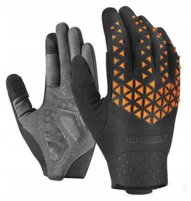 Produktbild von Rockbros 16300275009 Fahrradhandschuhe Lang XL Schwarz Stoßdämpfend