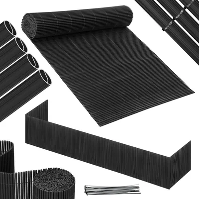 Produktbild von Vigevee 80x600cm PVC Sichtschutzmatte Bambus Sichtschutz Garten Sichtschutzzaun Balkon Zaun Windschutz Balkonverkleidung Grau