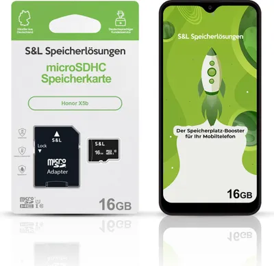 Produktbild von microSD Speicherkarte S&L für Honor X5b - Speicherkapazität: 16 GB