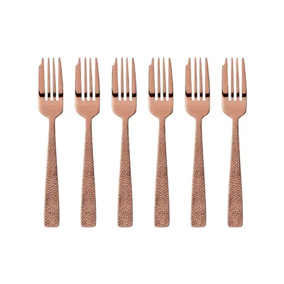 Zdjęcie produktu dla Sambonet Siena Edelstahl/PVD Kupfer Set 6 Kuchengabeln S0197-S00018-S1578 52717CA5