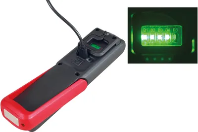 Zdjęcie produktu dla KS Tools 150.4495 Mobilna ręczna lampa warsztatowa, zginana, czarno-czerwona, 3 W Cob LED