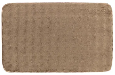 Immagine prodotto di TENDANCE: Tappetino da bagno, tappetino per doccia, tappetino per bagno, 50 x 80 cm, color tortora, effetto pelliccia