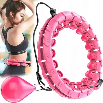 Produktbild von SpinSlim Massage Fitness Hula Hoop - Verstellbares Gewicht und Massagekügelchen - Ø 50 cm Rosa