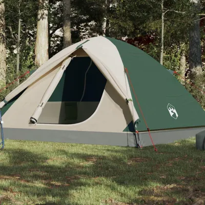 Produktbild von Campingzelt für 3 Personen, grün, 240x217x120 cm, 190T-Taft
