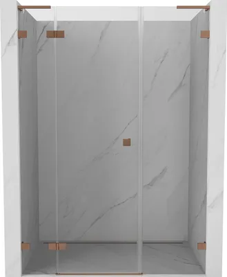 Immagine prodotto di Mexen Lunar L porta doccia a battente sinistra 135 cm, trasparente, rame spazzolato - 834SL-135-050-65-00-L