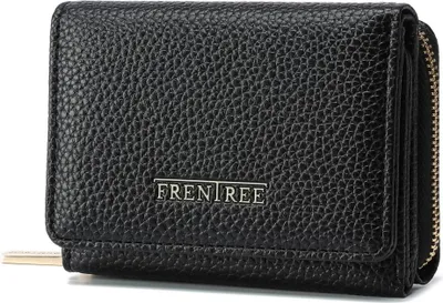 Produktbild von Frentree Geldbörse Damen Portemonnaie mit Reißverschluss, 8 Kartenfächer, Scheinfach, Kompakte Brieftasche mit Dokumentenfach – elegant & alltagstauglich